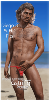 Fitting Morph - Diego 8 & HD Fits - Bringing Sexy Back - Gstring for Genesis 8 Male