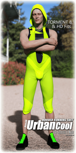 Fitting Morph - Torment 8.1 & HD Fits - Urban Cool - Hooded Running Suit for Genesis 8 Male