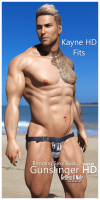 Fitting Morph - Kayne HD - Bringing Sexy Back - Gunslinger HD for Genesis 8 Male