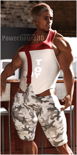 Fitting Morph - Calendar Guyz - Powerhouse HD - Urban Cool - Roll With It for Genesis 8 Male