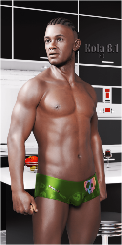 Fitting Morph - Kola 8.1 - Urban Cool - Harlequin Shorts (3 IN 1) for Genesis 8 Male