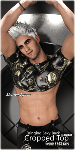 Bringing Sexy Back - Cropped Top for Genesis 8 & 8.1 Male