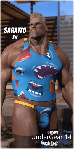 Fitting Morph - Sagatto - UnderGear 14 for Genesis 8 Male by DZheng