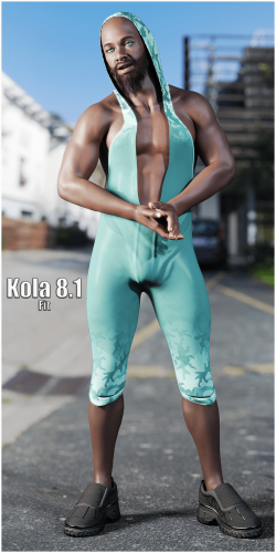 Fitting Morph - Kola 8.1 - Urban Cool - Hooded Running Suit for Genesis 8 Male