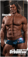 Fitting Morph - Cisco HD Fit - Urban Cool - Harlequin Shorts (3 IN 1) for Genesis 8 Male