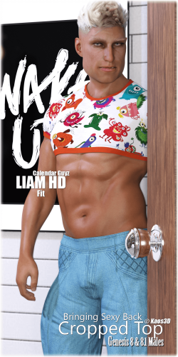 Fitting Morph - Liam HD - Bringing Sexy Back - Cropped Top for Genesis 8 Male